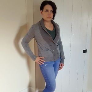 J.crew gray cashmere cardigan sz small